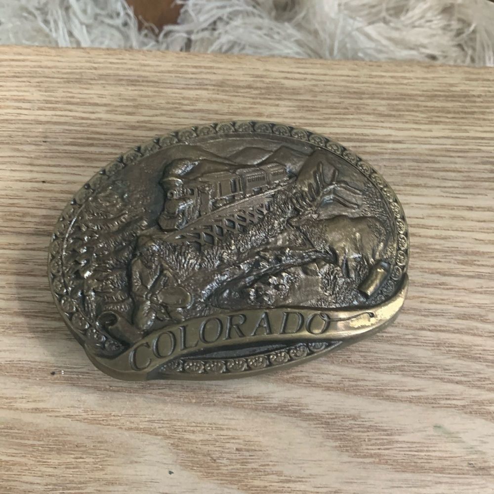 Vintage 1984 High Mesa Colorado 
Solid Bronze Belt‎ Buckle